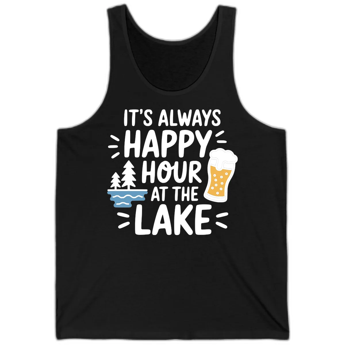 It's Always Happy Hour At The Lake Tank in Black