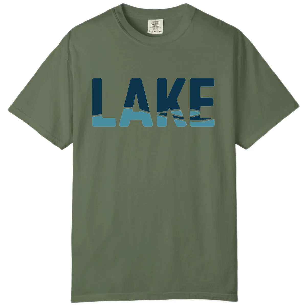Lake Life Typographic Design Comfort Color in Sage