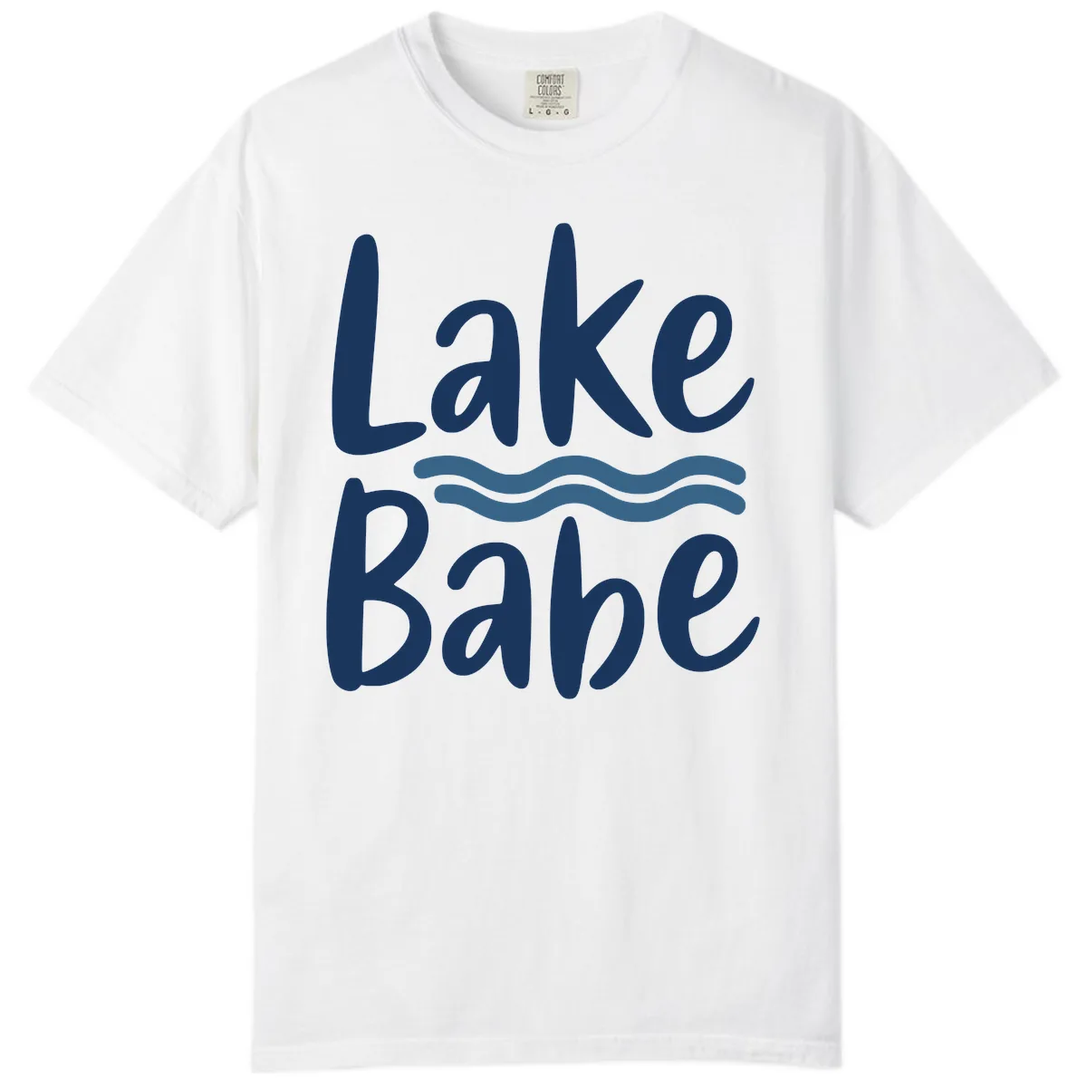 Lake Babe Typography Design Comfort Color in White