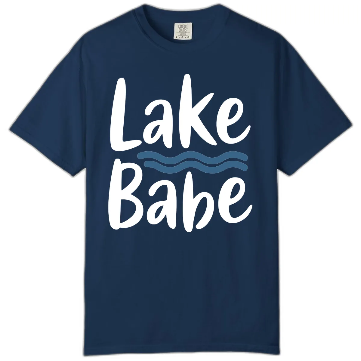 Lake Babe Typography Design Comfort Color in Navy