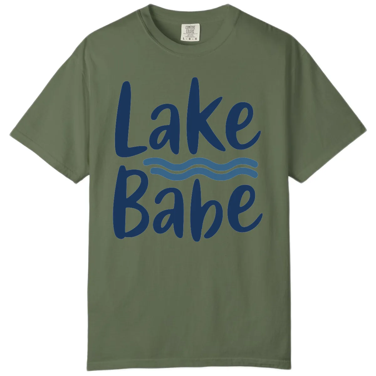 Lake Babe Typography Design Comfort Color in Sage