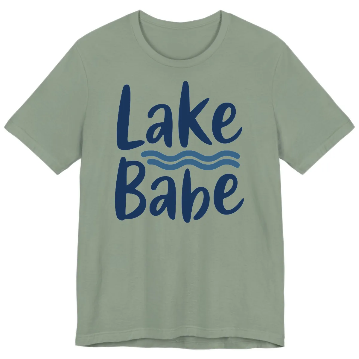Lake Babe Typography Design Premium T-Shirt in Sage
