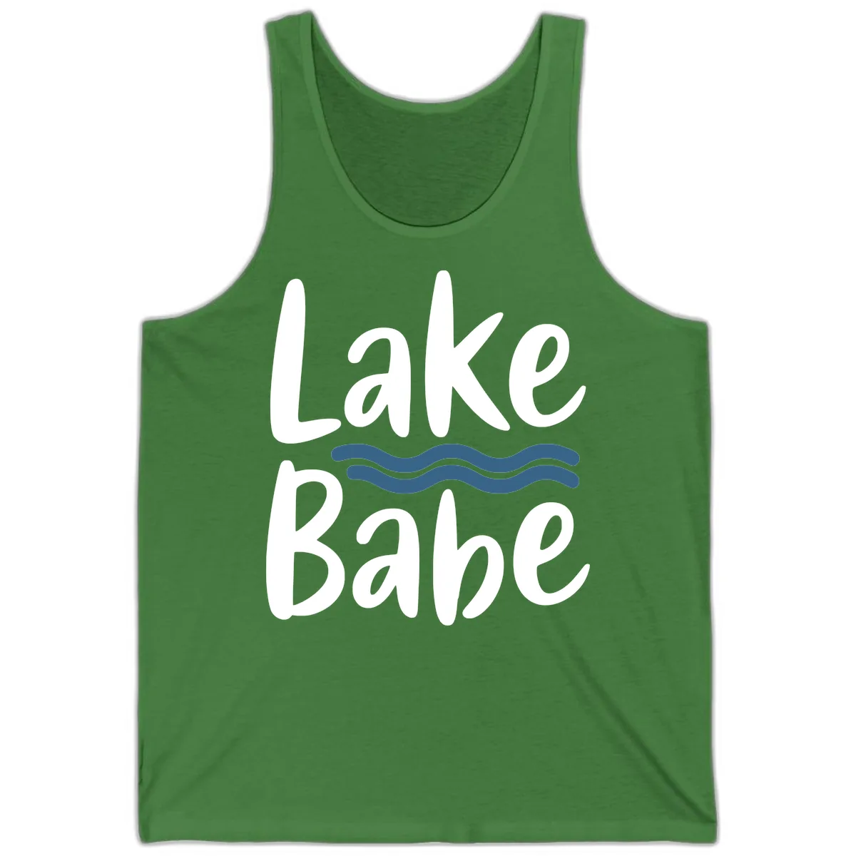 Lake Babe Typography Design Tank in Leaf