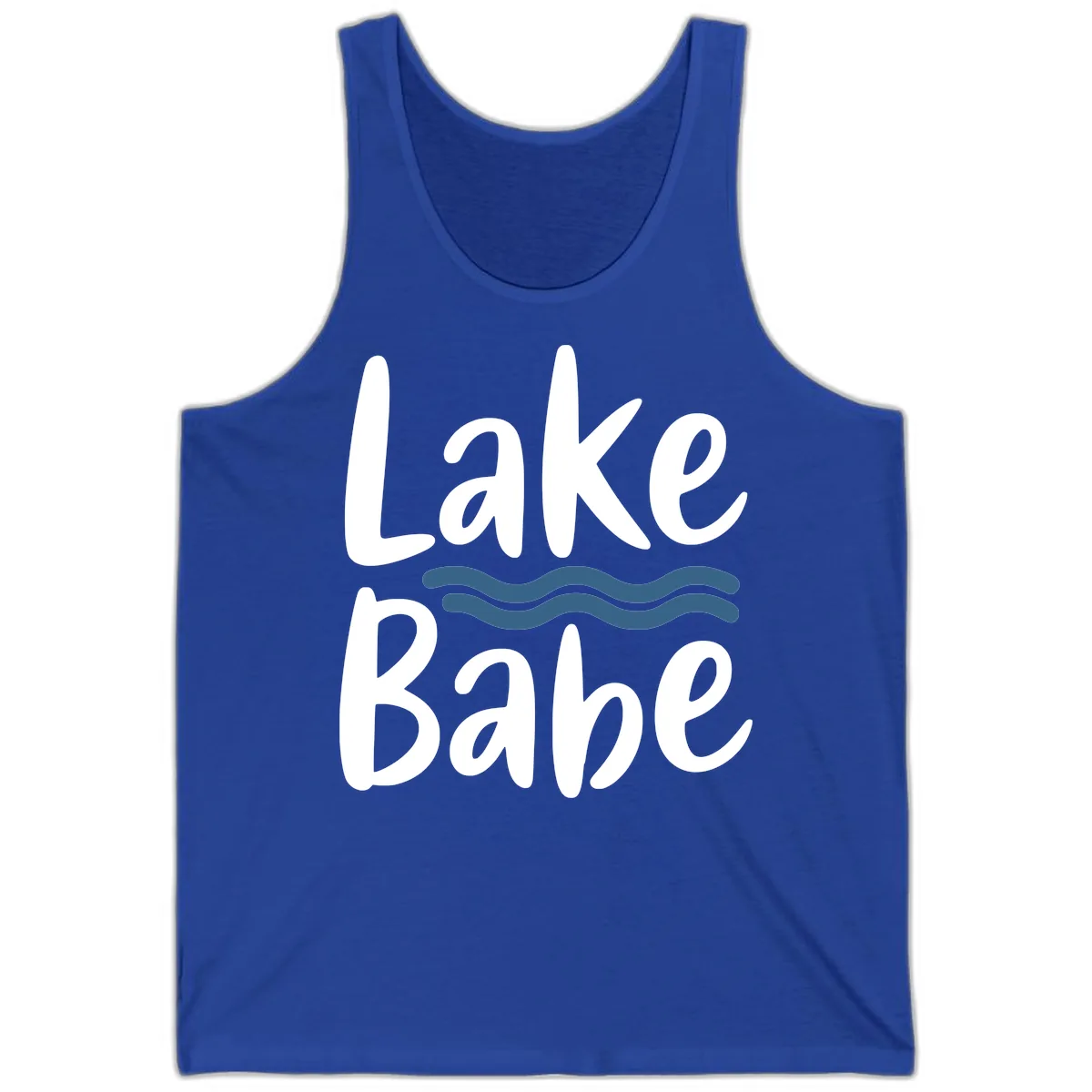 Lake Babe Typography Design Tank in True Royal