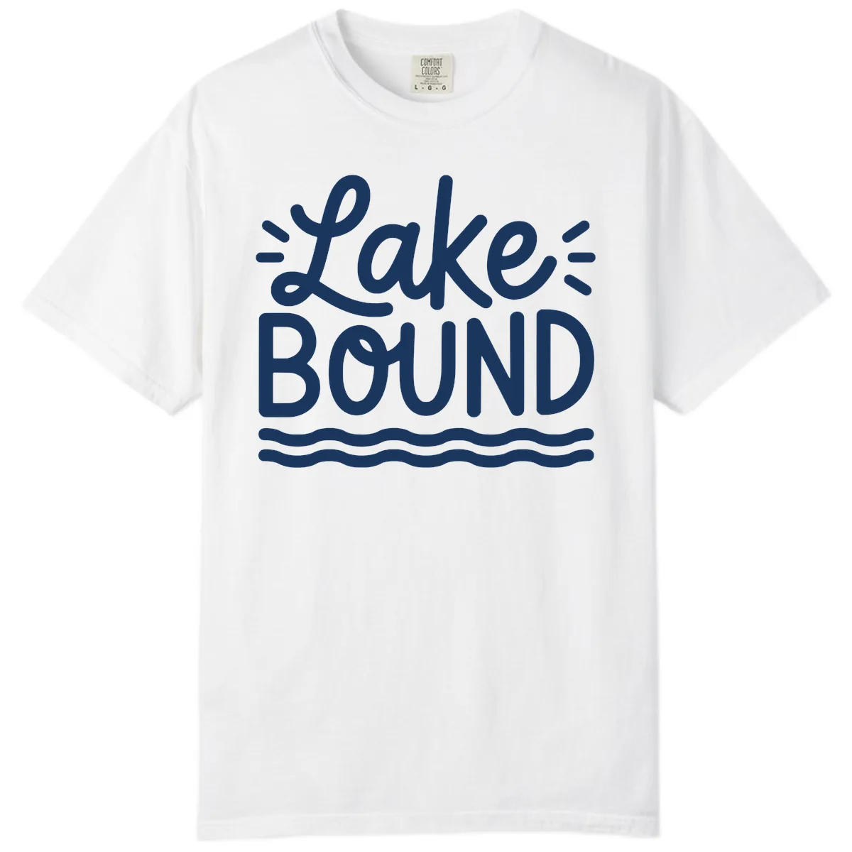 Lake Bound Typography Design Comfort Color in White