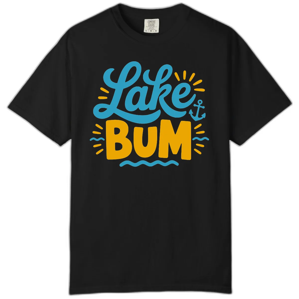 Lake Bum Typography Design Comfort Color in Black