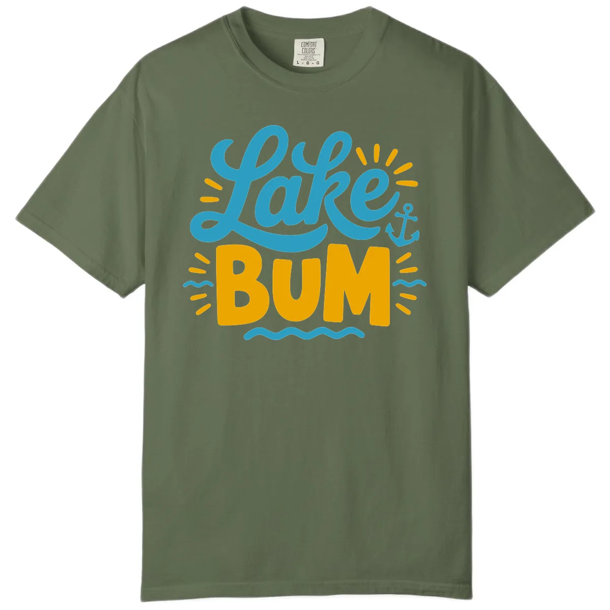 Lake Bum Typography Design Comfort Color in Sage