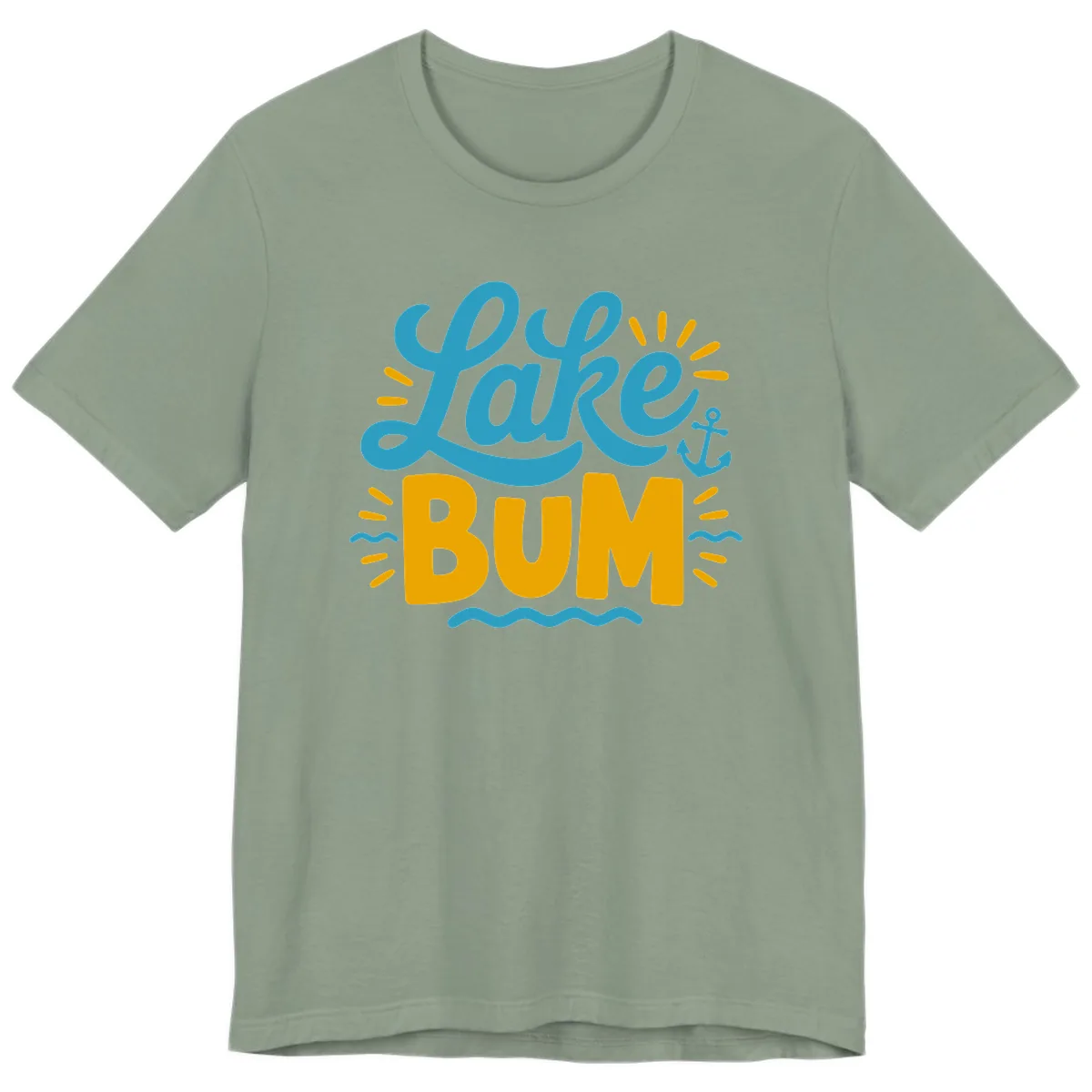 Lake Bum Typography Design Premium T-Shirt in Sage