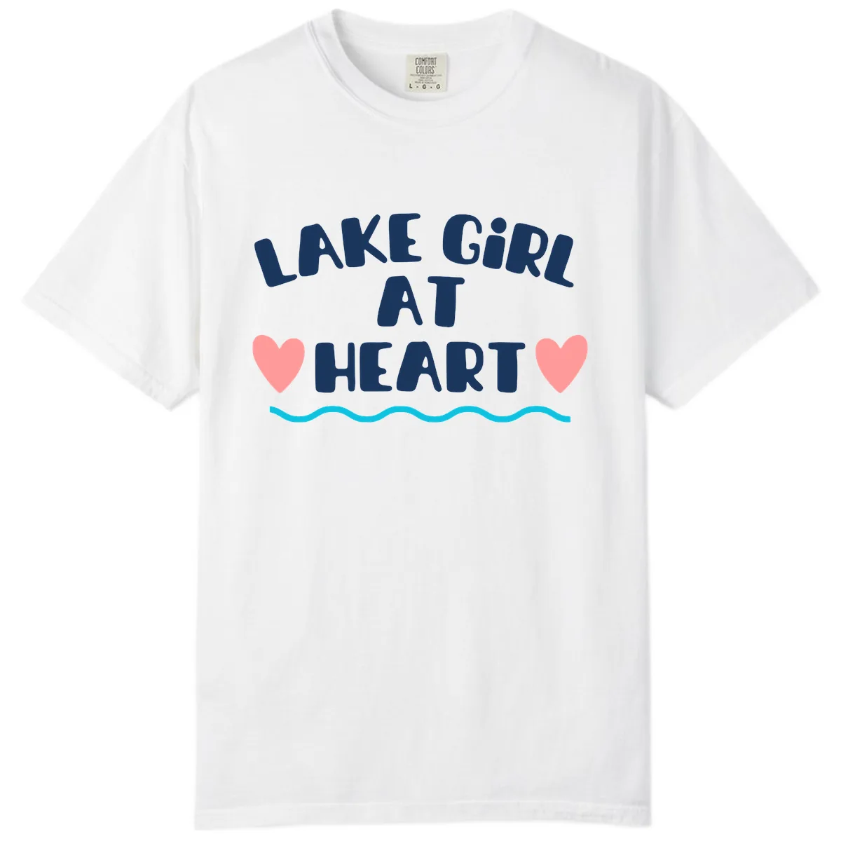 Lake Girl At Heart Design Comfort Color in White