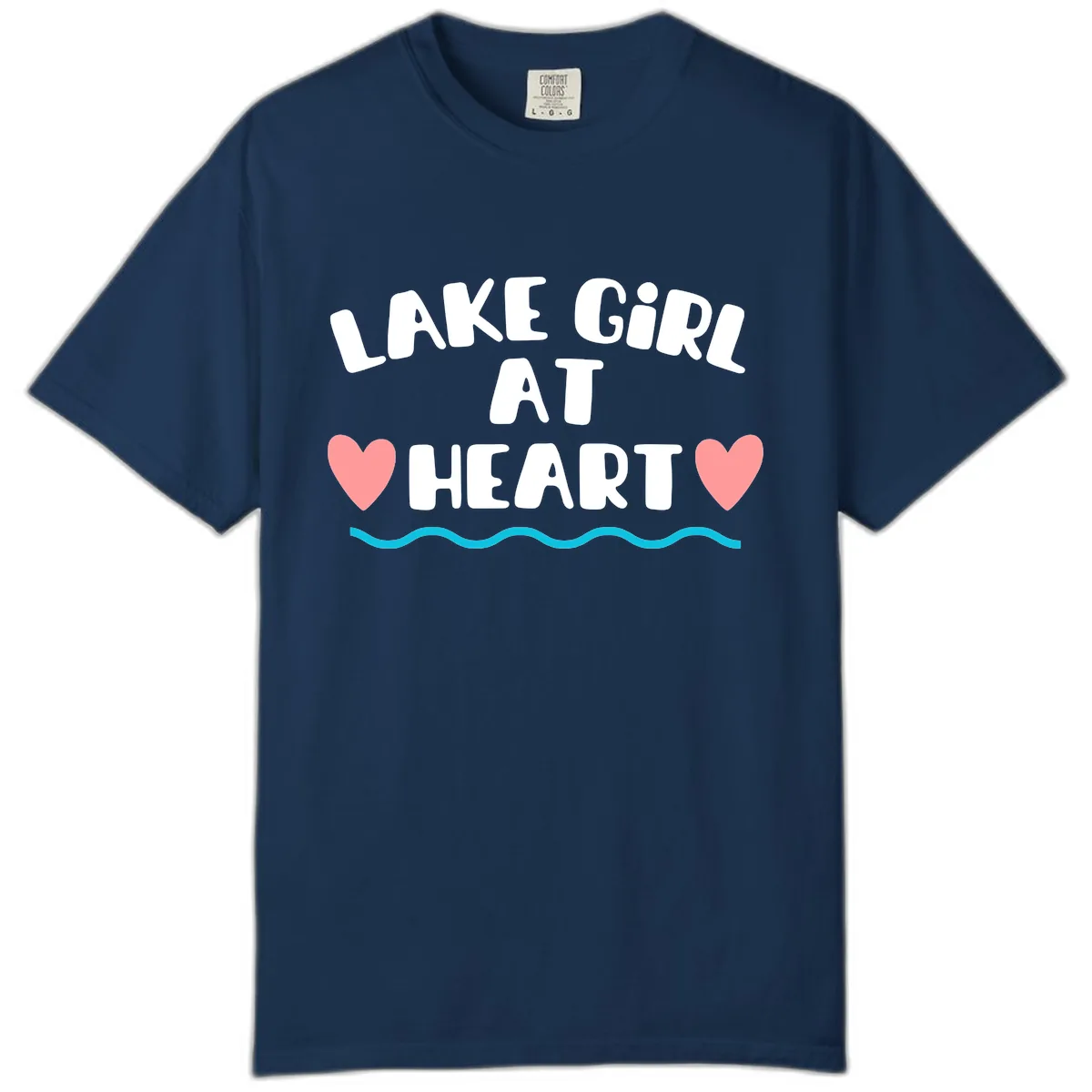Lake Girl At Heart Design Comfort Color in Navy