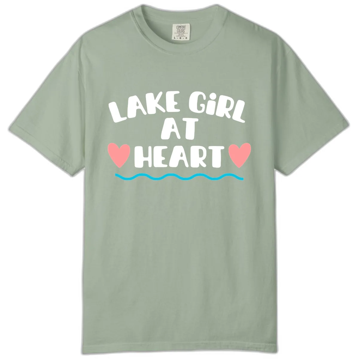Lake Girl At Heart Design Comfort Color in Bay