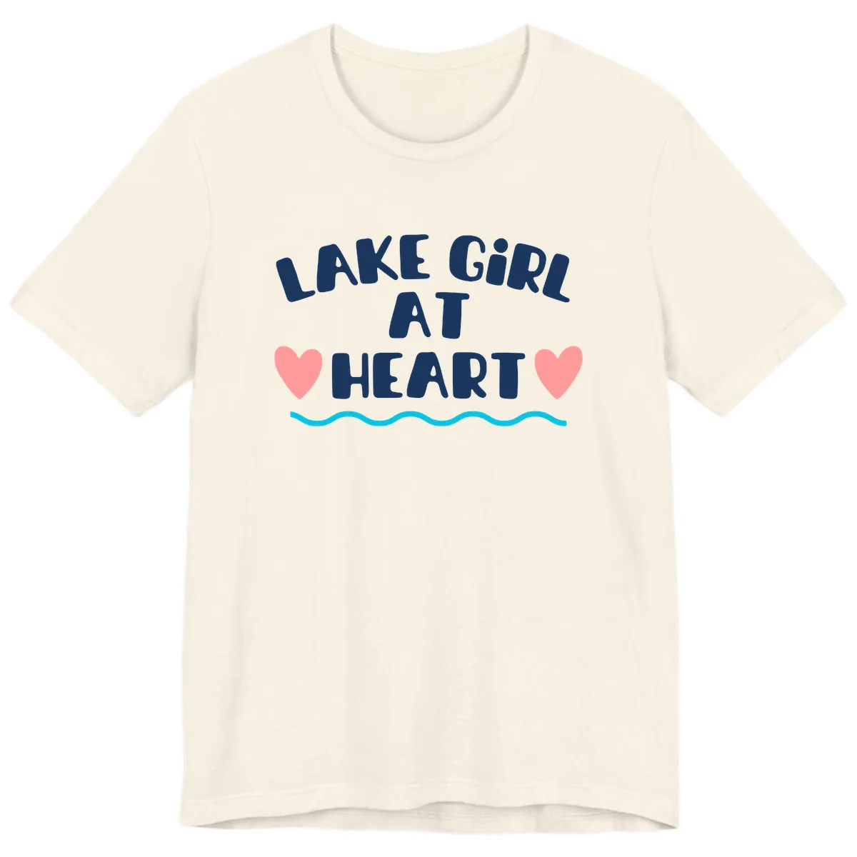 Lake Girl At Heart Design Premium T-Shirt in Natural