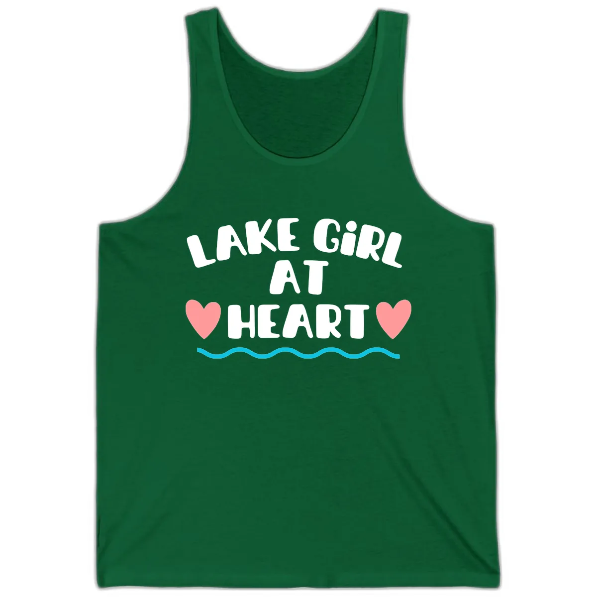 Lake Girl At Heart Design Tank in Kelly