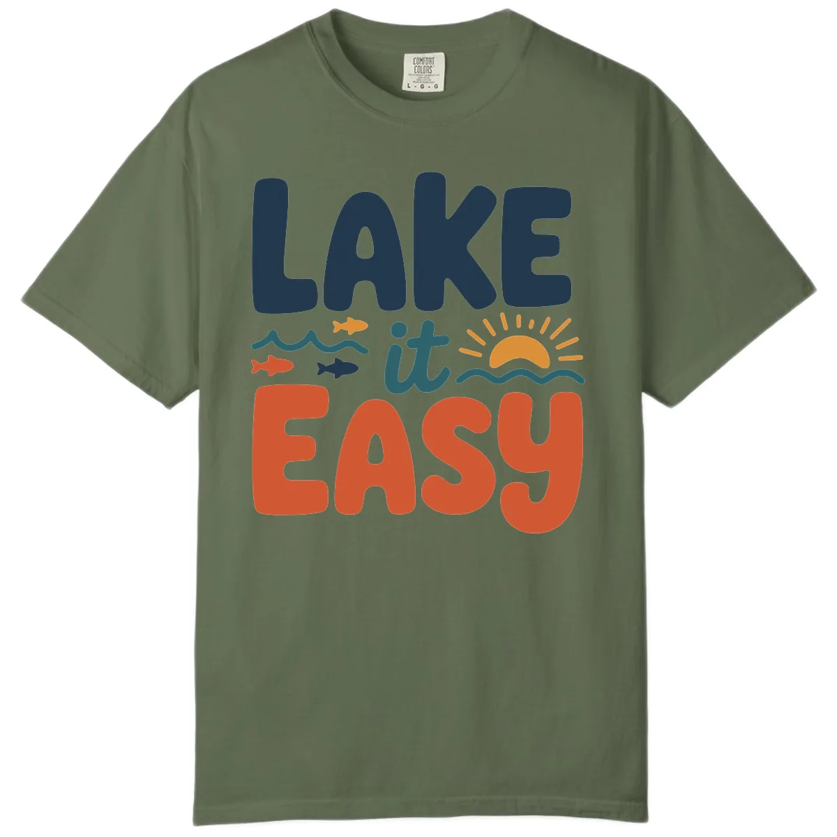 Lake It Easy Lifestyle Graphic Comfort Color in Sage