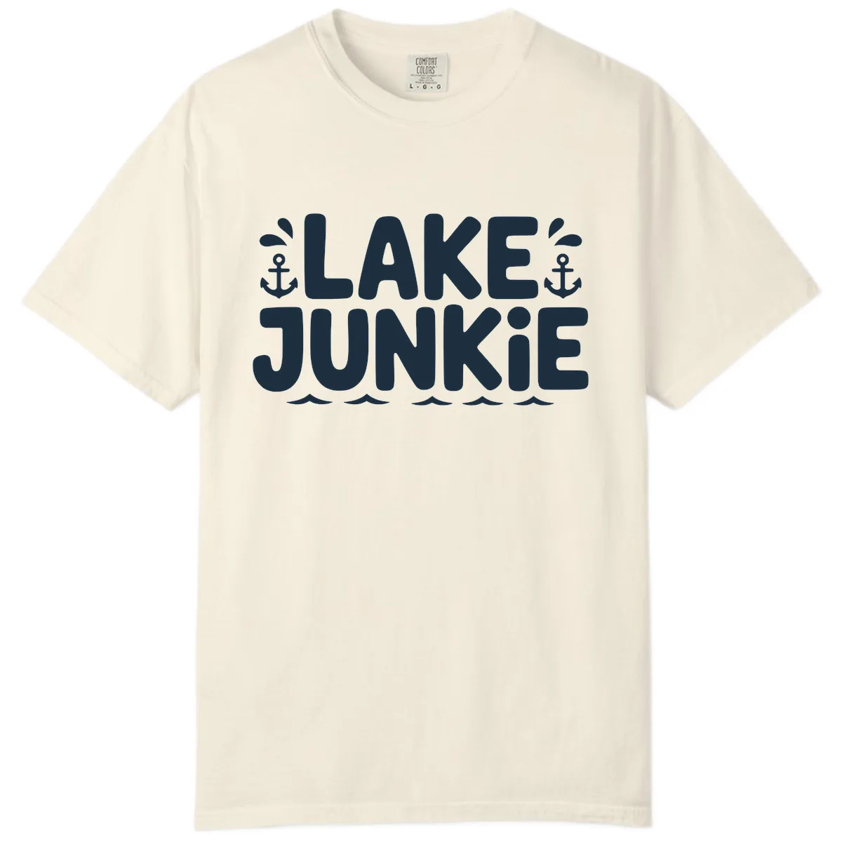 Lake Junkie Typography Design Comfort Color in Ivory