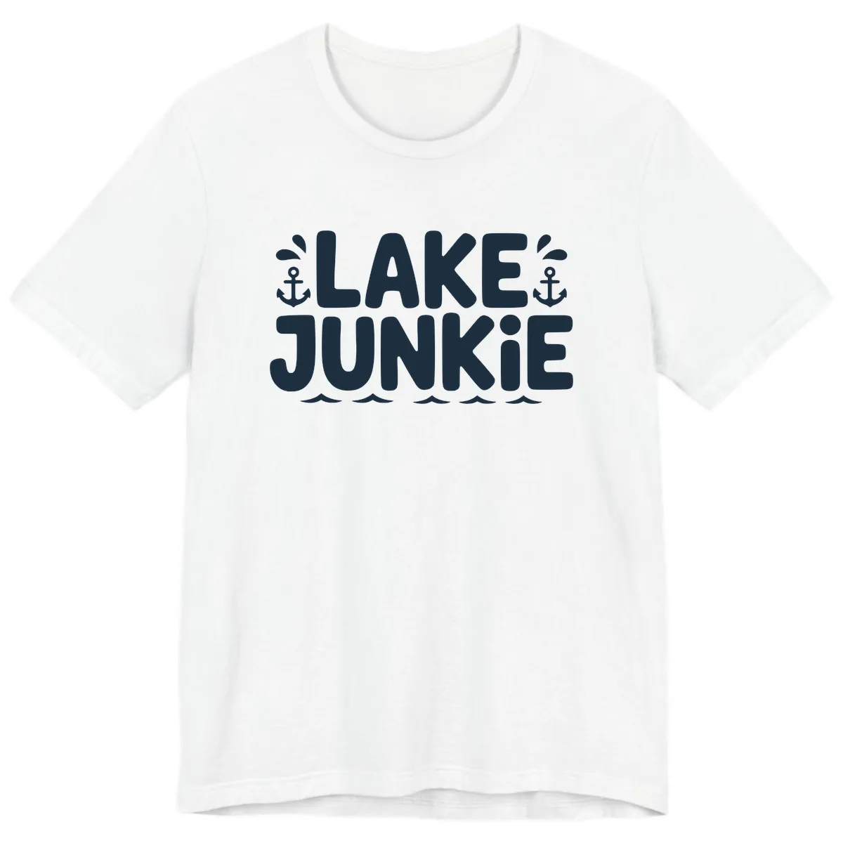 Lake Junkie Typography Design Premium T-Shirt in White