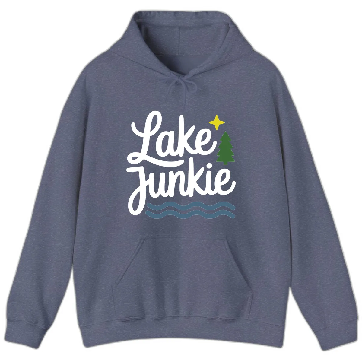 Lake Junkie Lifestyle Apparel Hoodie in Heather Navy