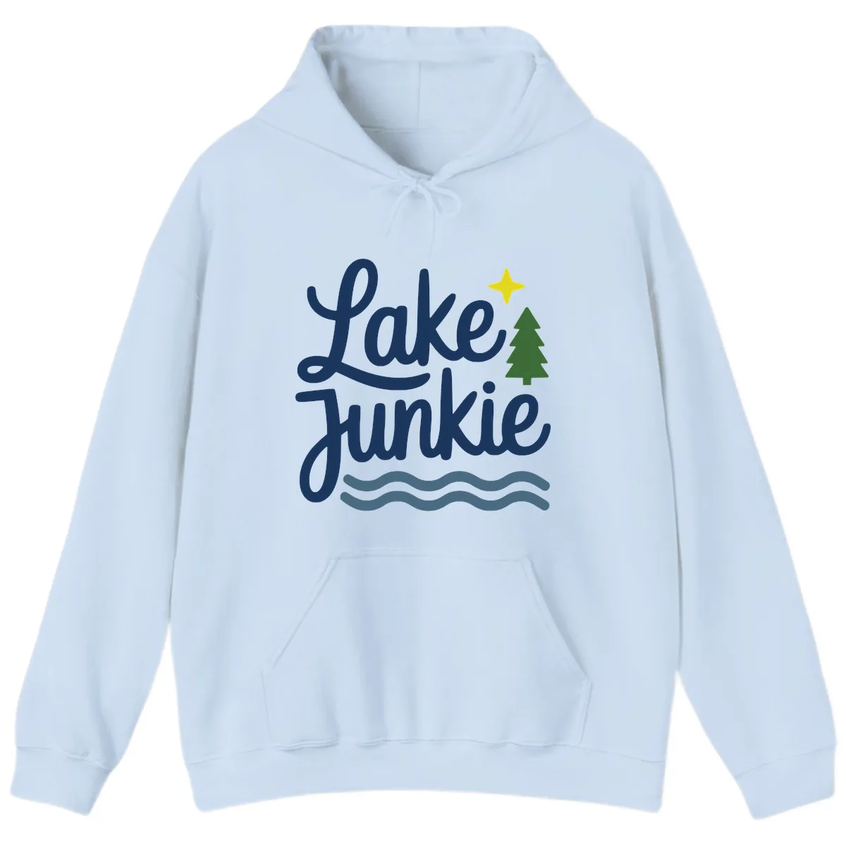 Lake Junkie Lifestyle Apparel Hoodie in Light Blue