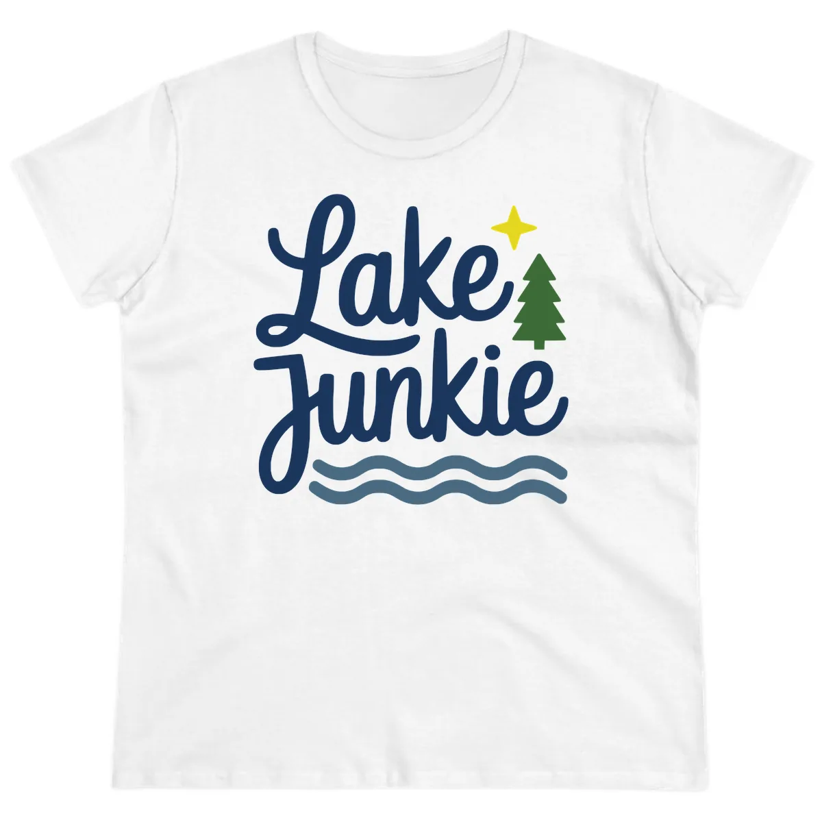 Lake Junkie Lifestyle Apparel Ladies Tee in White