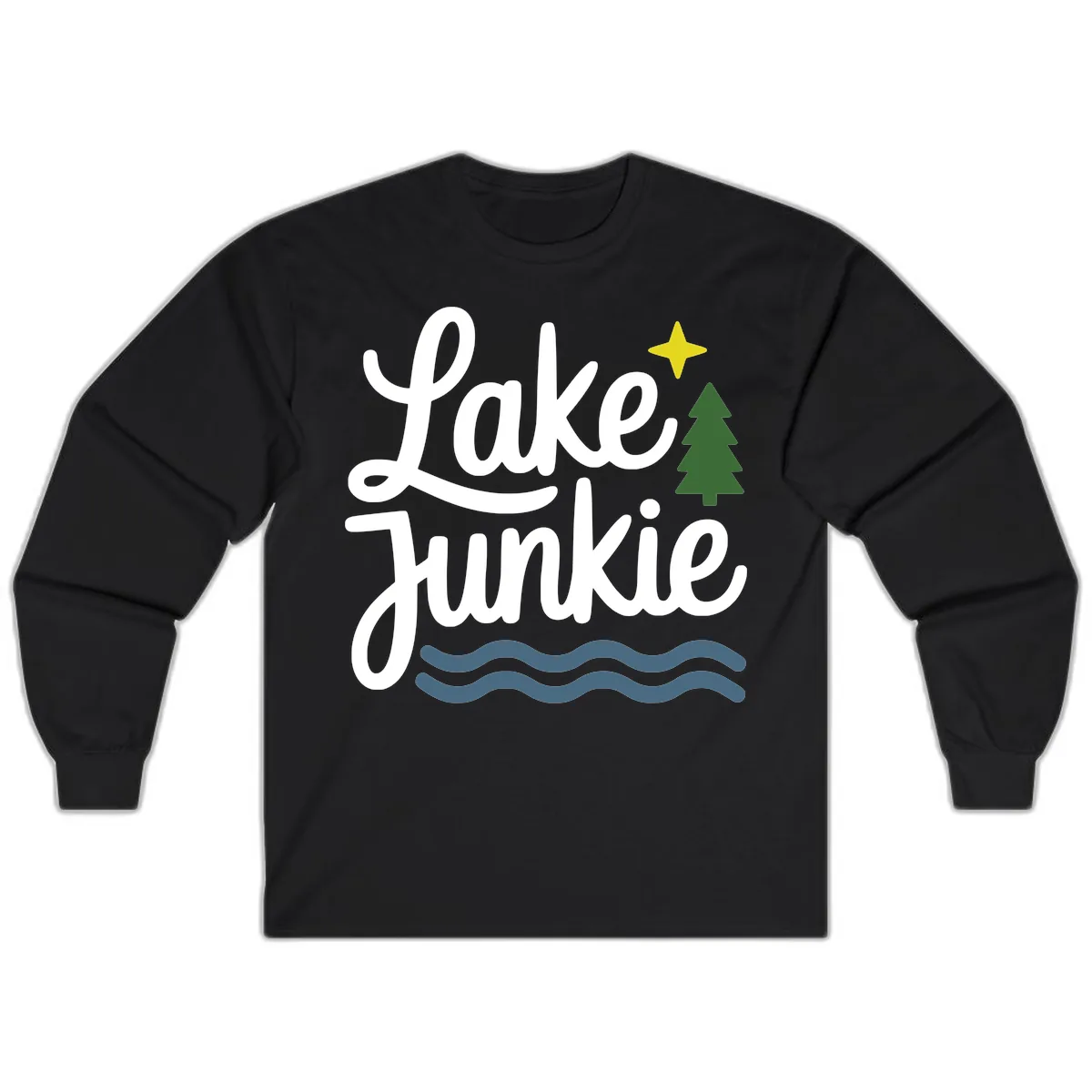 Lake Junkie Lifestyle Apparel Long Sleeve in Black