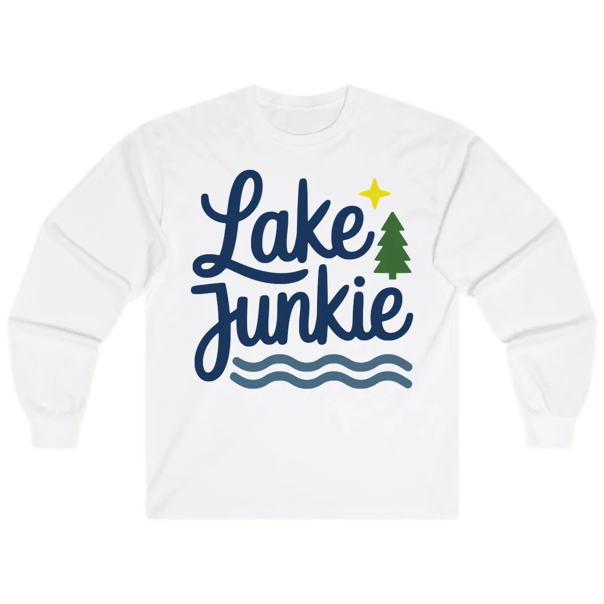 Lake Junkie Lifestyle Apparel Long Sleeve in White