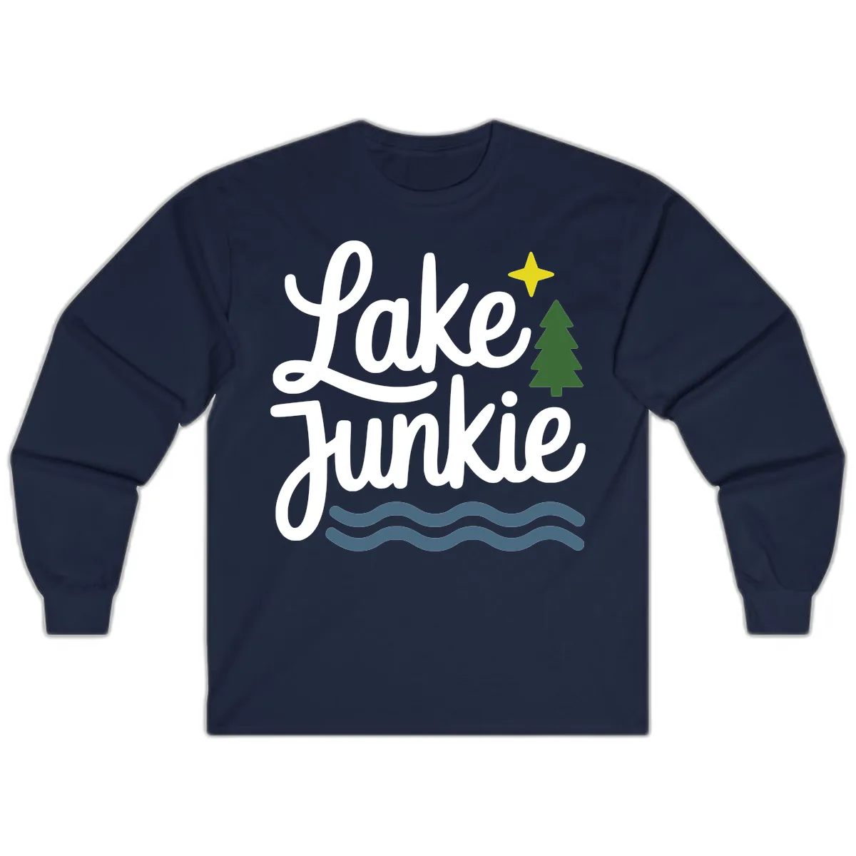 Lake Junkie Lifestyle Apparel Long Sleeve in Navy