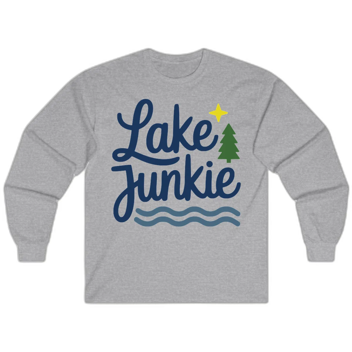 Lake Junkie Lifestyle Apparel Long Sleeve in Sport Grey