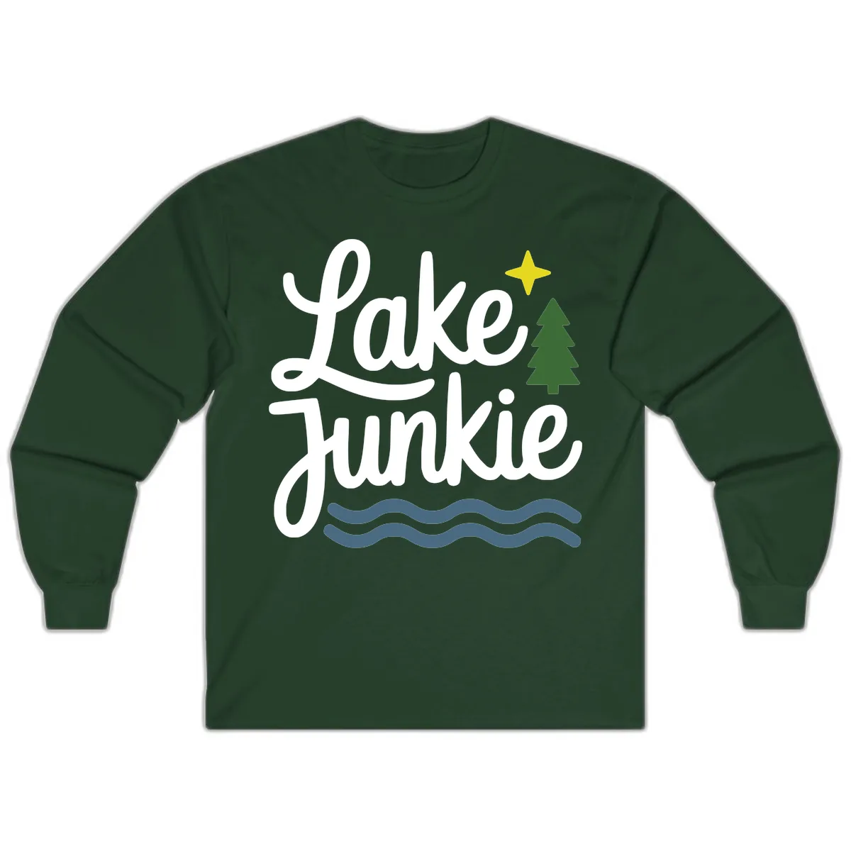 Lake Junkie Lifestyle Apparel Long Sleeve in Forest Green