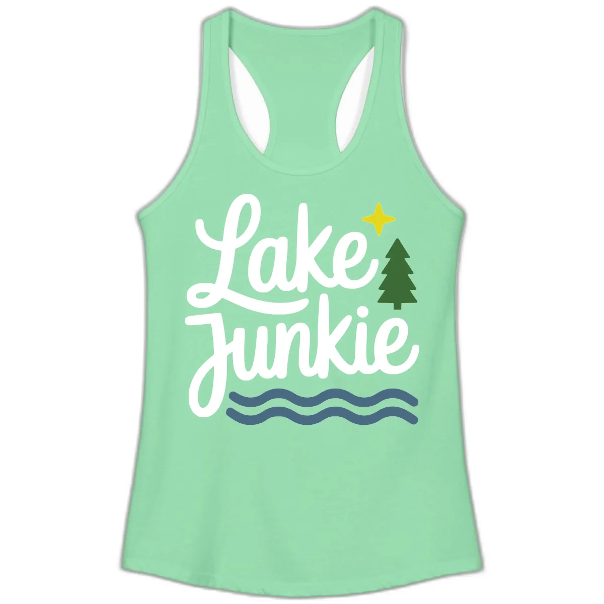 Lake Junkie Lifestyle Apparel Ladies Tank in Solid Mint