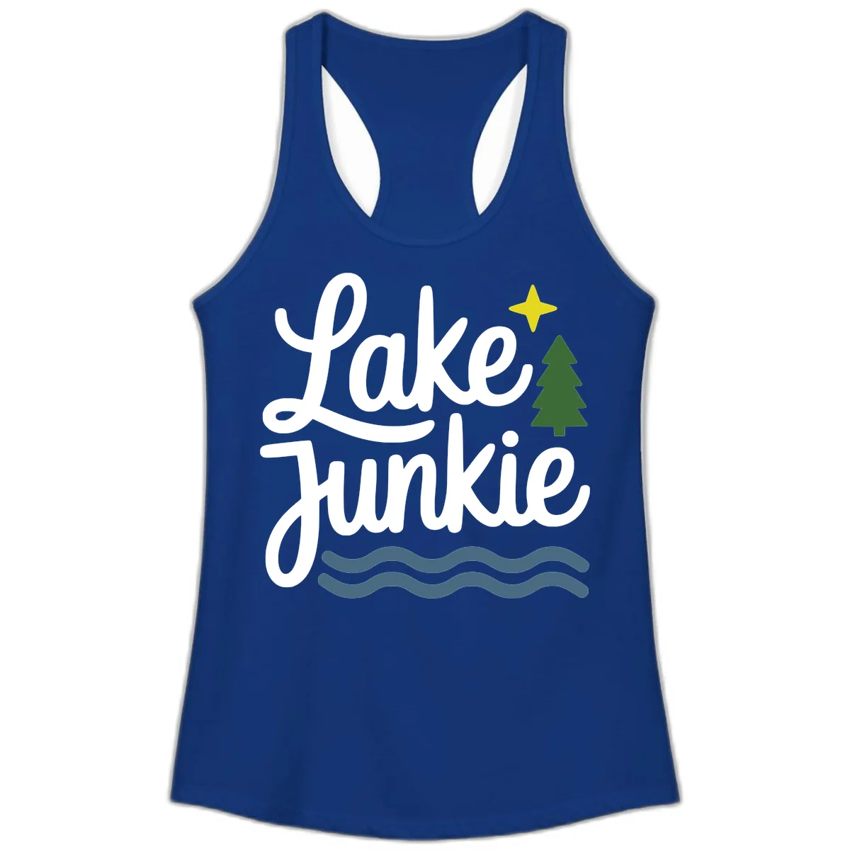 Lake Junkie Lifestyle Apparel Ladies Tank in Solid Royal
