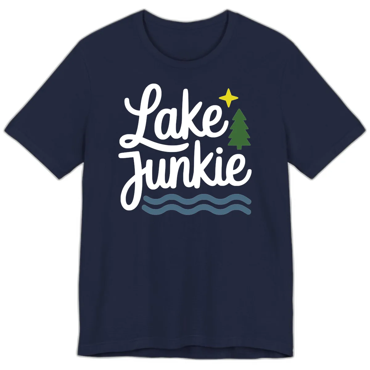 Lake Junkie Lifestyle Apparel Premium T-Shirt in Navy