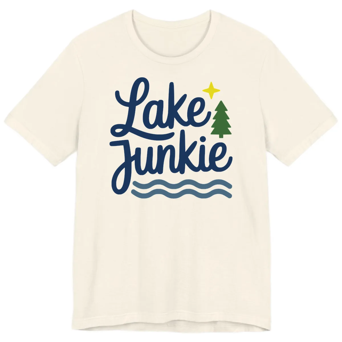 Lake Junkie Lifestyle Apparel Premium T-Shirt in Natural