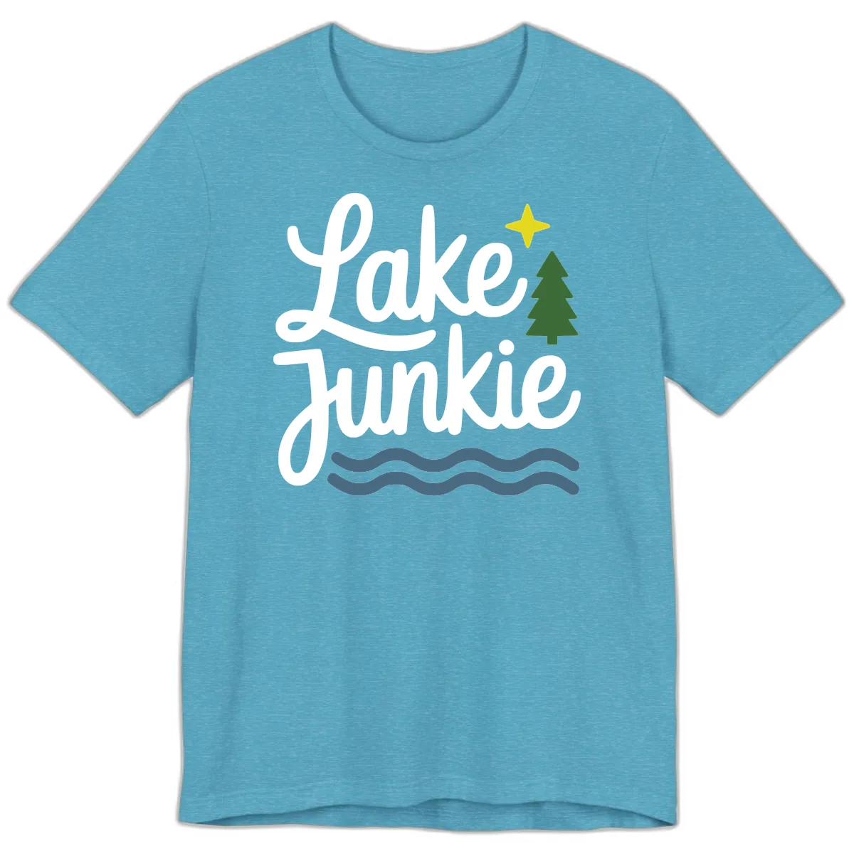 Lake Junkie Lifestyle Apparel Premium T-Shirt in Heather Aqua