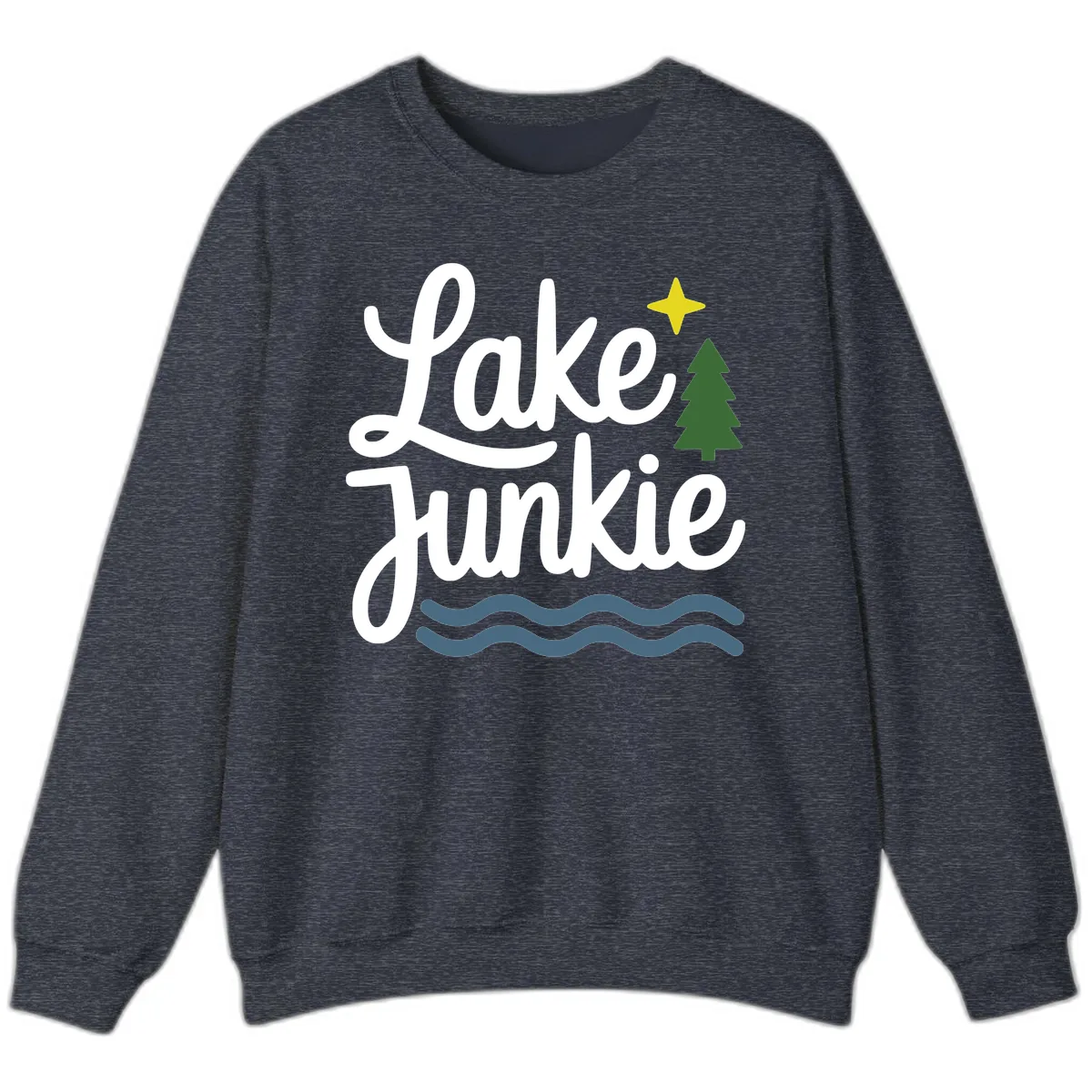 Lake Junkie Lifestyle Apparel Sweatshirt in Heather Sport Dark Navy