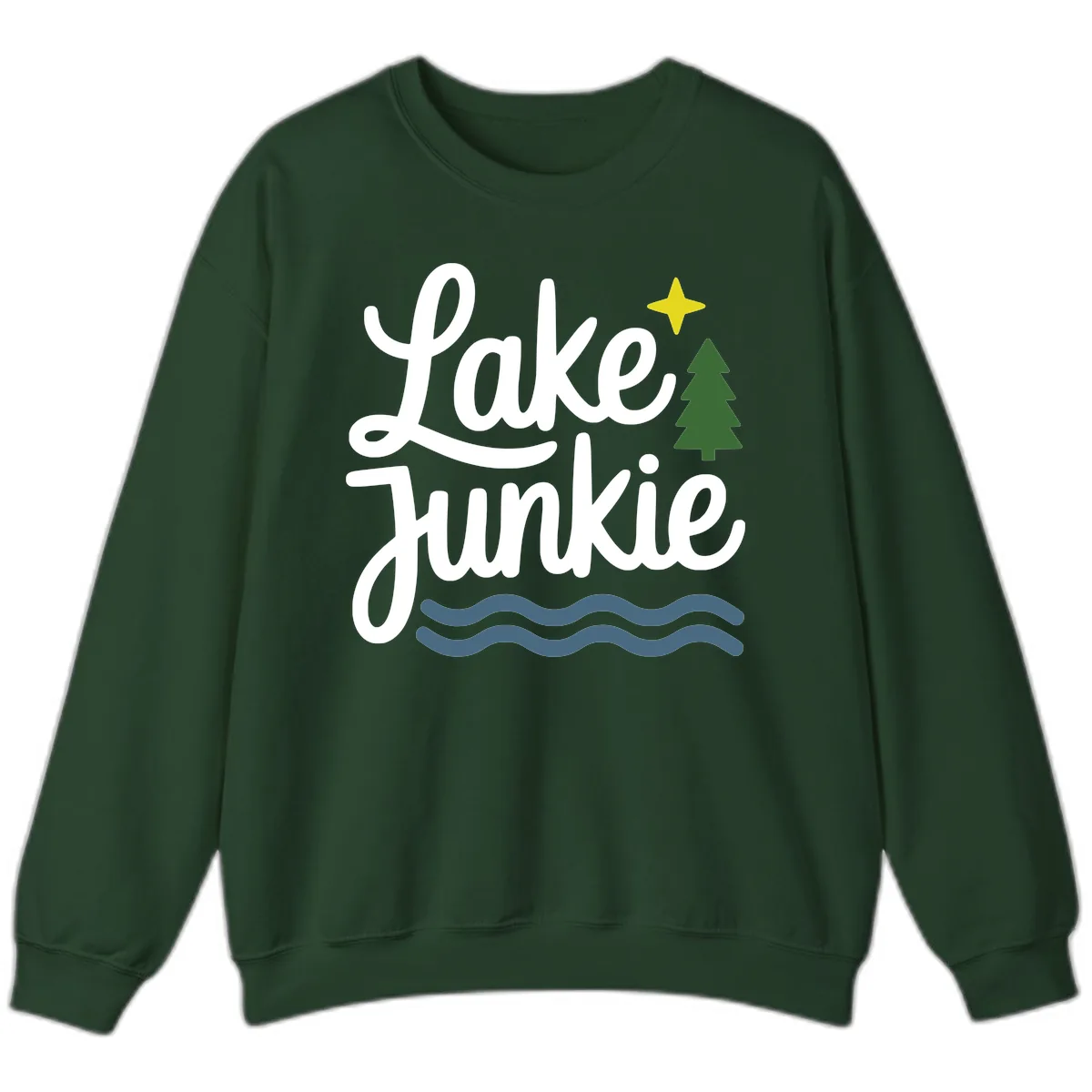 Lake Junkie Lifestyle Apparel Sweatshirt in Forest Green