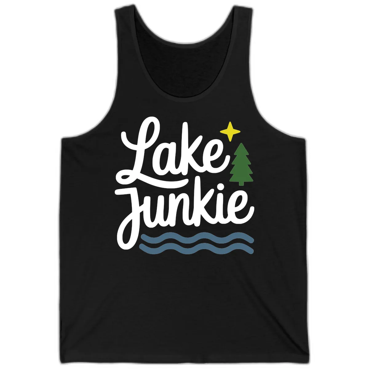 Lake Junkie Lifestyle Apparel Tank in Black