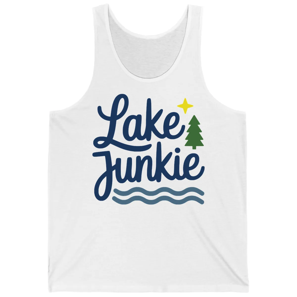 Lake Junkie Lifestyle Apparel Tank in White