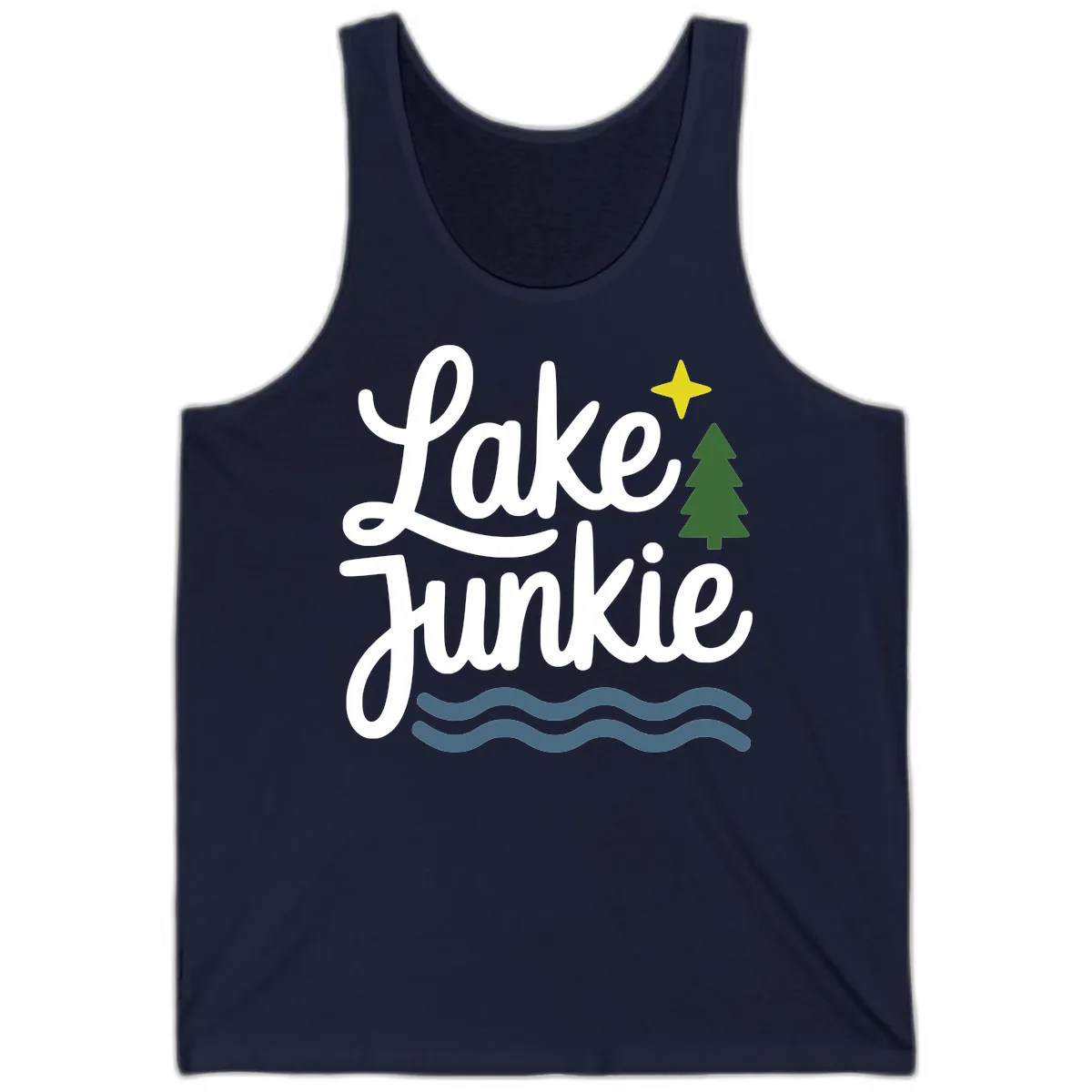 Lake Junkie Lifestyle Apparel Tank in Navy