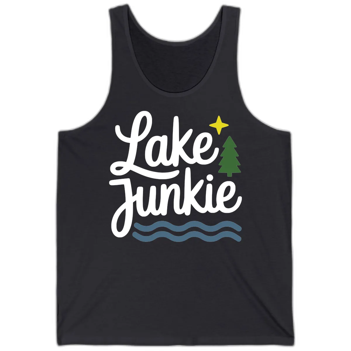 Lake Junkie Lifestyle Apparel Tank in Dark Grey