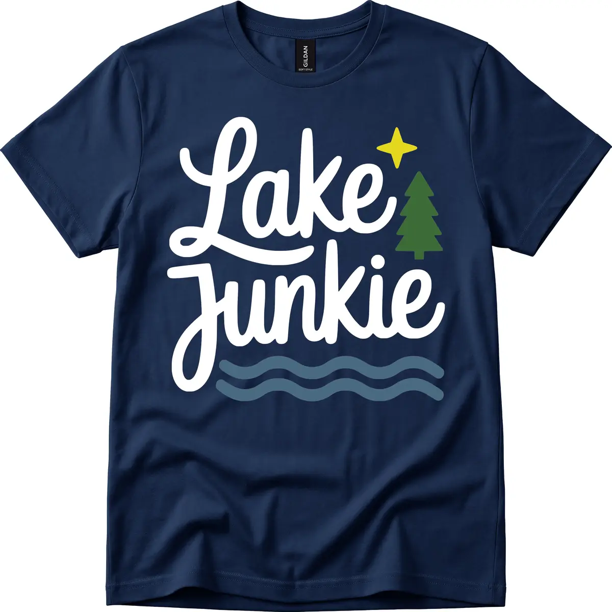 Lake Junkie Lifestyle Apparel T-Shirt in Navy