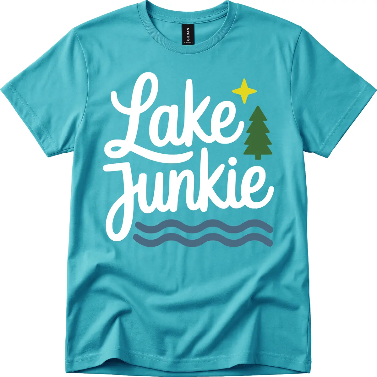 Lake Junkie Lifestyle Apparel T-Shirt in Tropical Blue