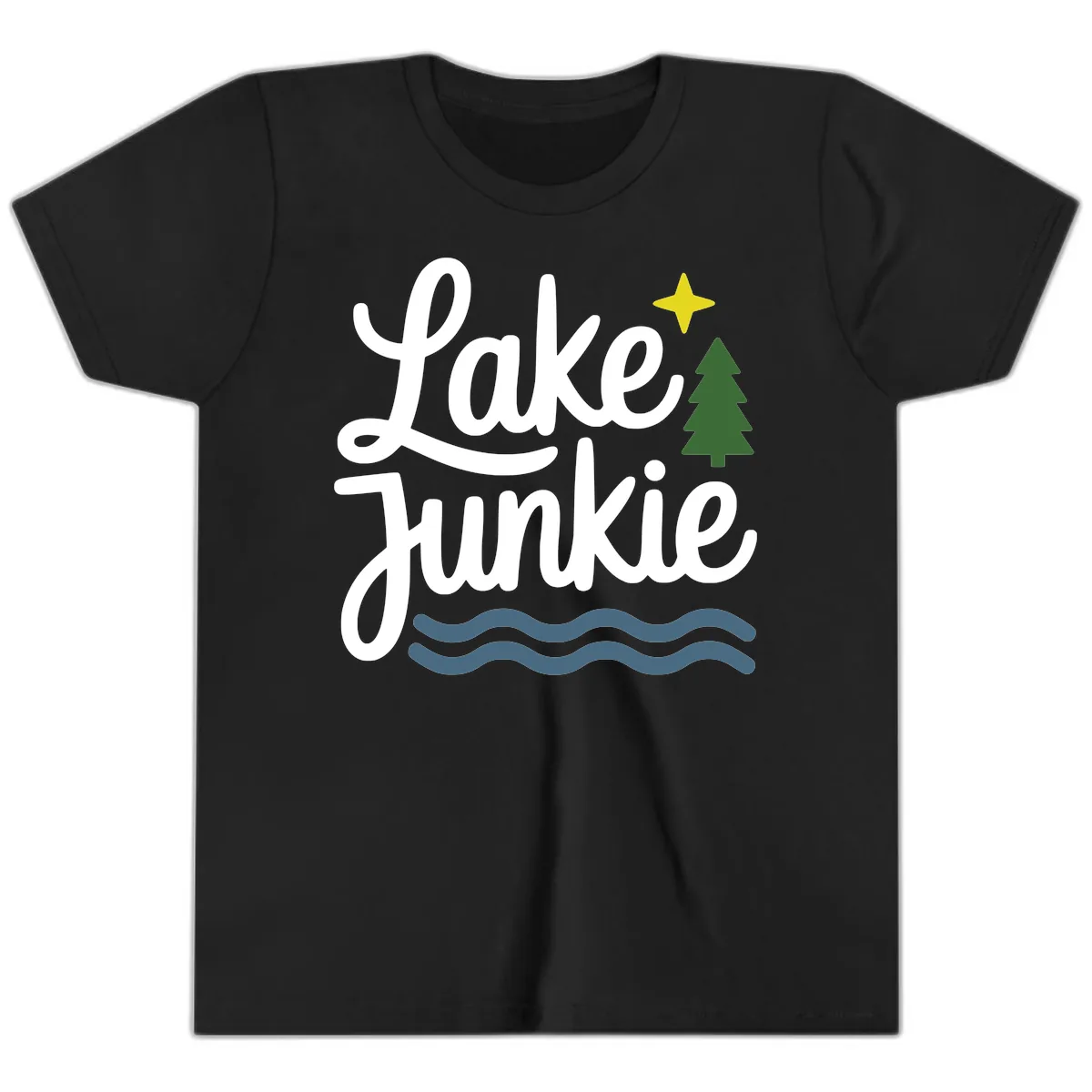 Lake Junkie Lifestyle Apparel Youth T-Shirt in Black