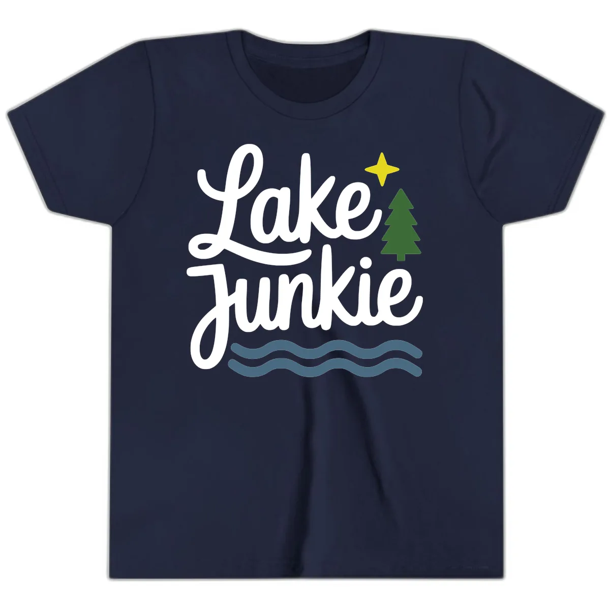 Lake Junkie Lifestyle Apparel Youth T-Shirt in Navy