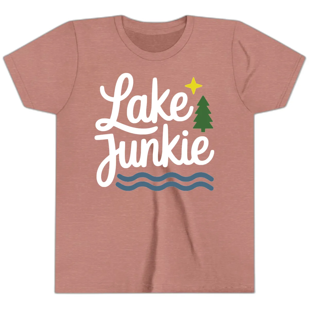 Lake Junkie Lifestyle Apparel Youth T-Shirt in Heather Mauve