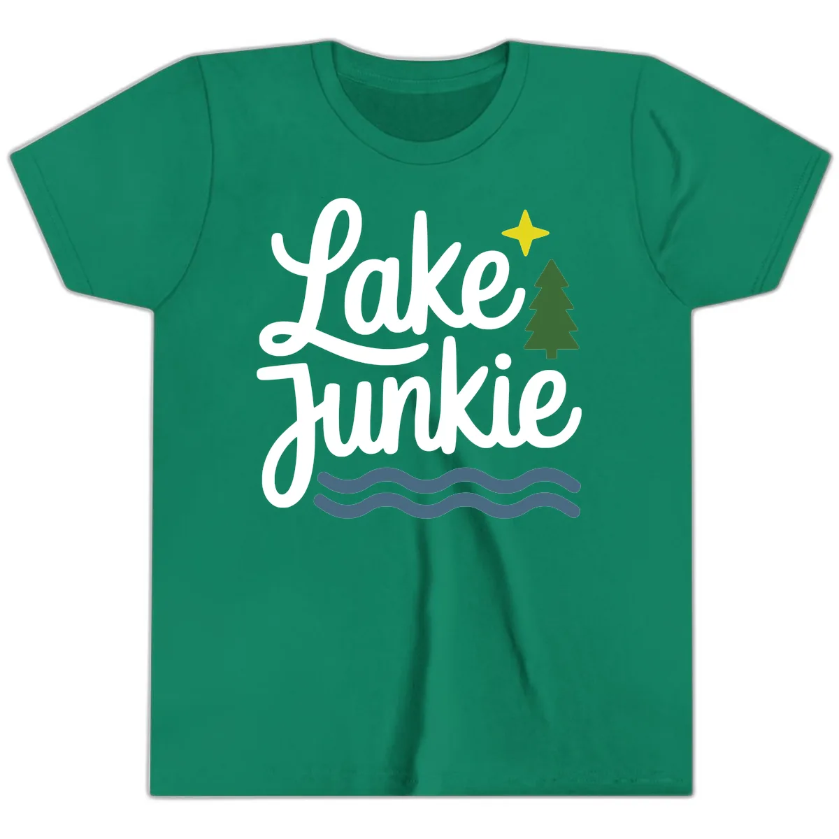 Lake Junkie Lifestyle Apparel Youth T-Shirt in Kelly