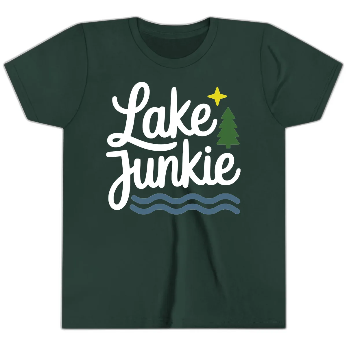 Lake Junkie Lifestyle Apparel Youth T-Shirt in Forest