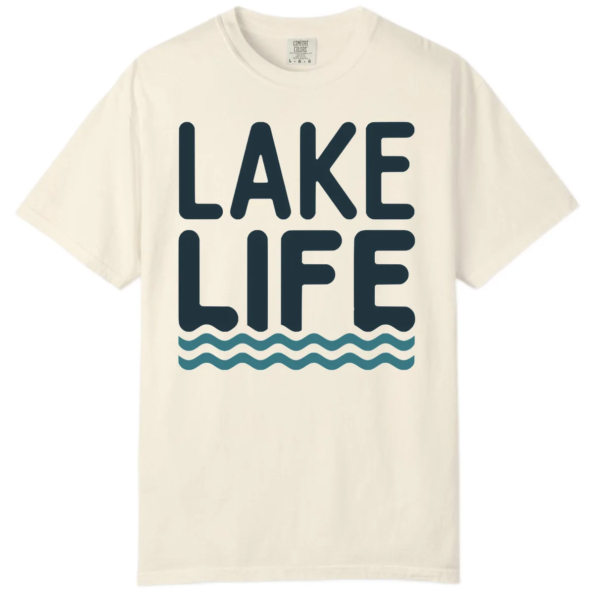 Lake Life Typography Design Comfort Color in Ivory