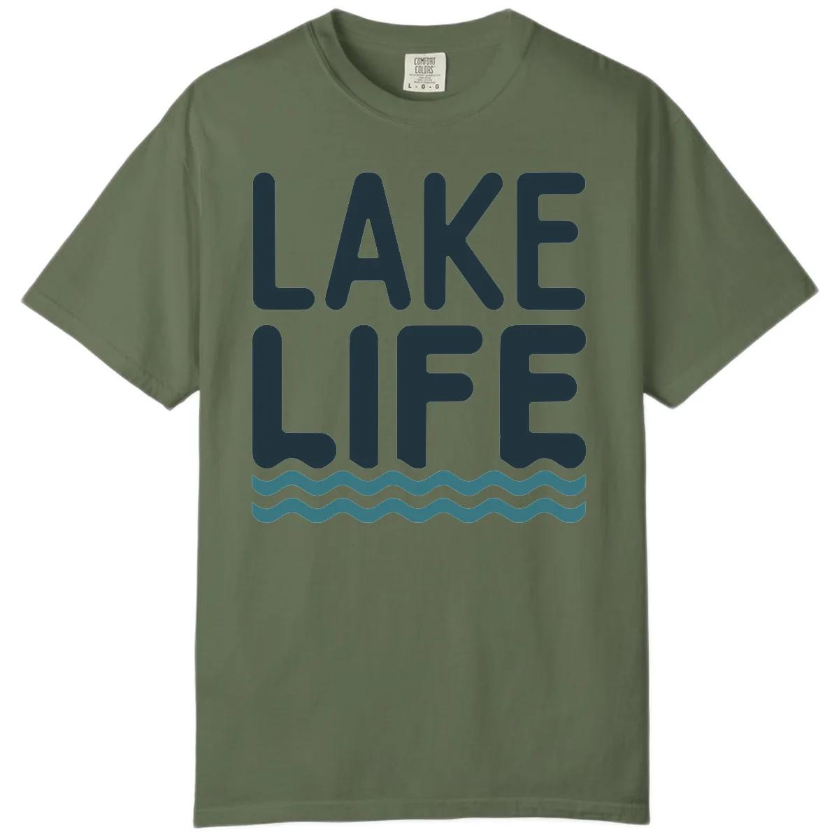 Lake Life Typography Design Comfort Color in Sage
