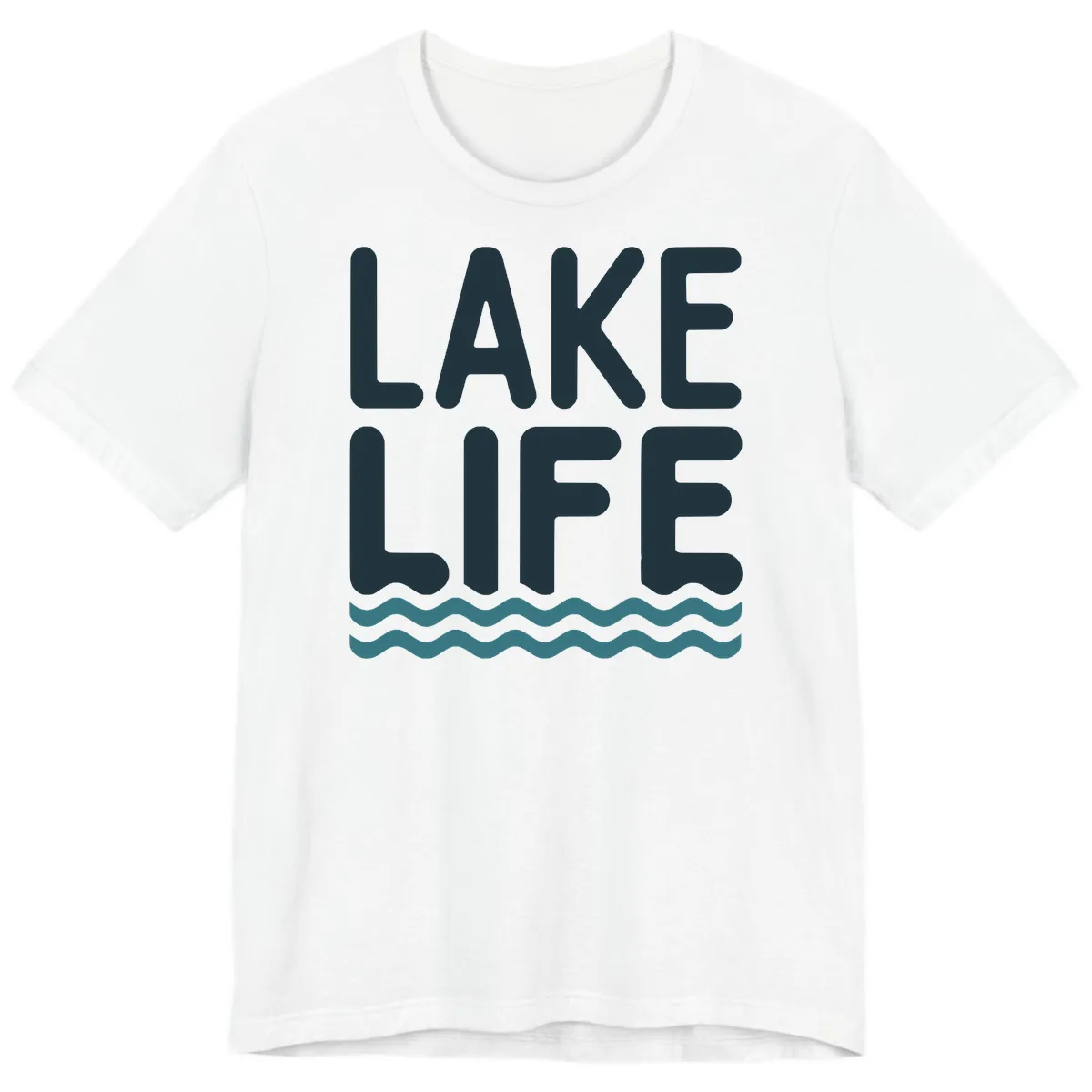 Lake Life Typography Design Premium T-Shirt in White