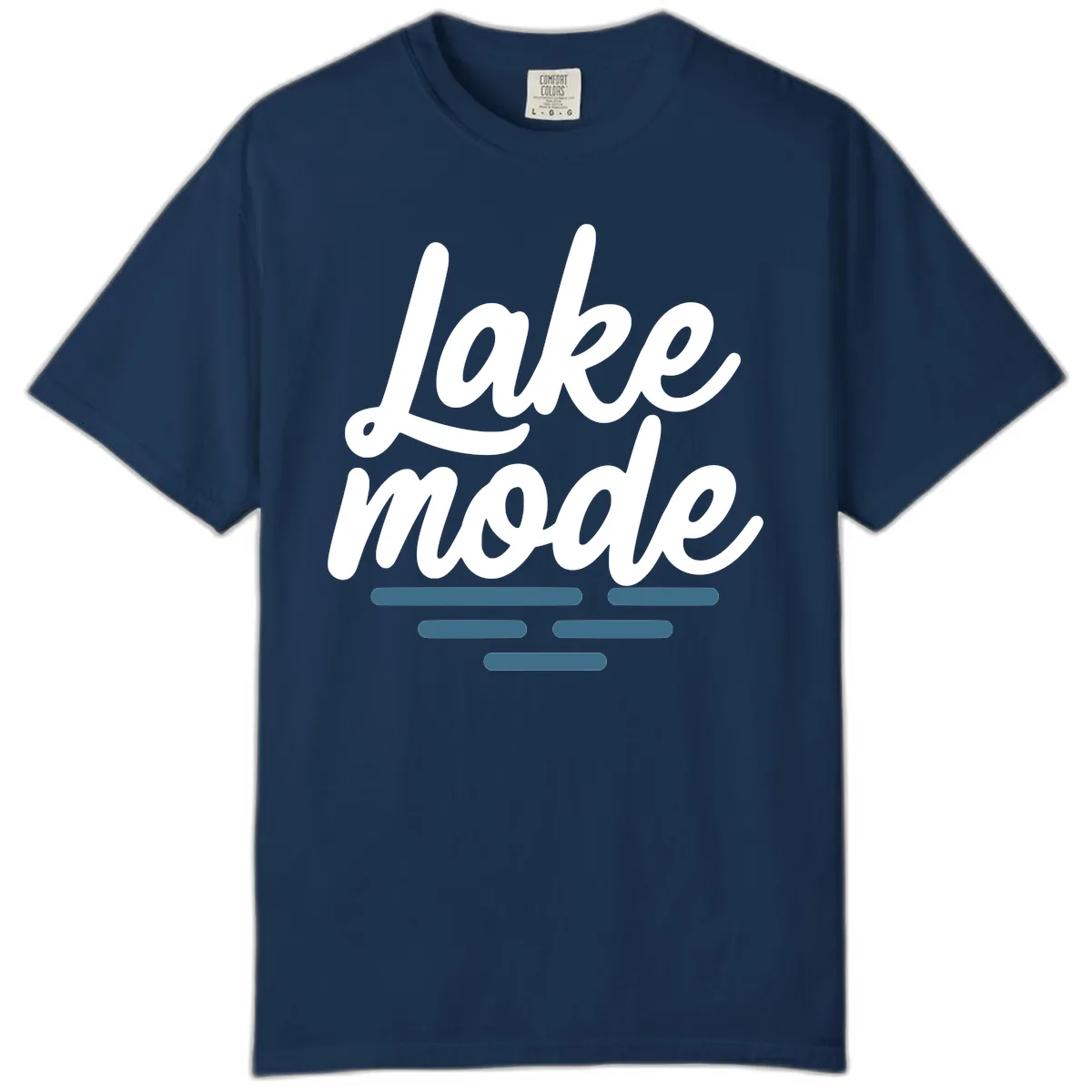 Lake Mode Typography Design Comfort Color in Navy